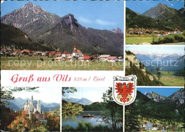 Vils Tirol Panorama Teilansichten Schloss Seeblick