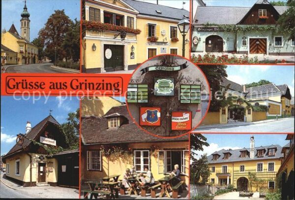 Grinzing Wien Kirche Dorfmotive