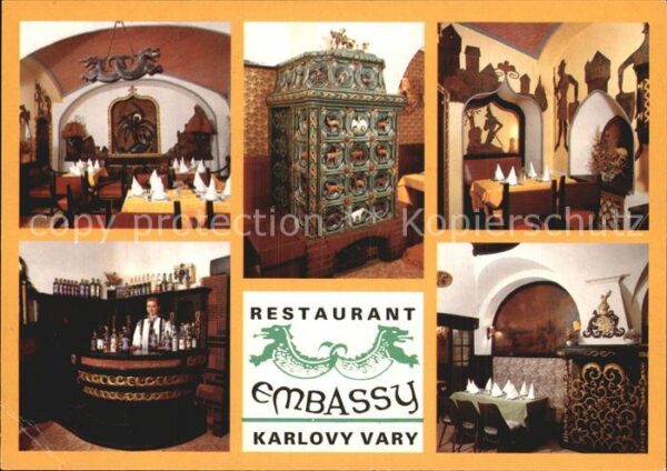 Karlovy Vary Restaurant Embassy Gastraum Kachelofen