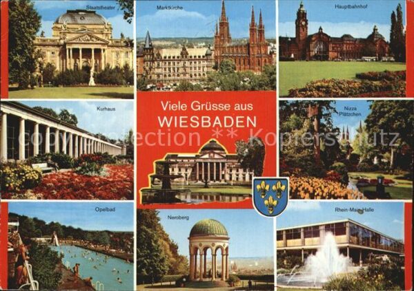 Wiesbaden Staatstheater Marktkirche Hauptbahnhof
