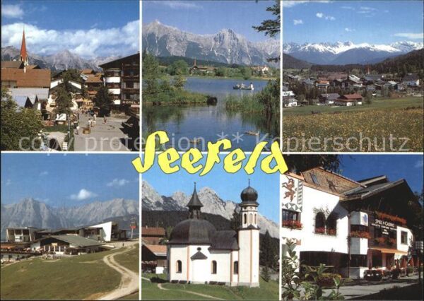 Seefeld Tirol Ortsansicht Panorama Seilbahnstation Ki