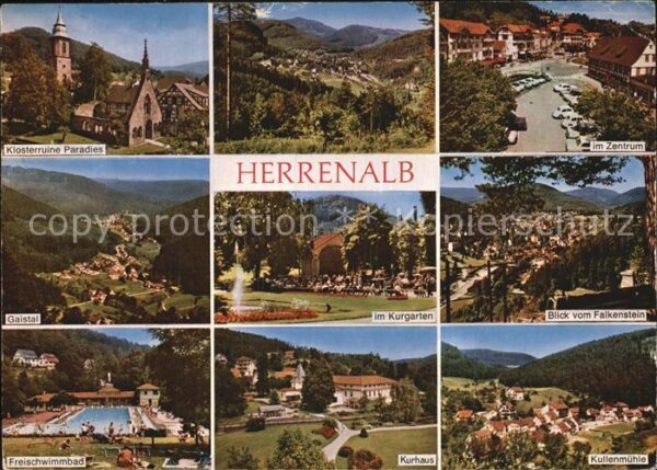 Bad Herrenalb Klosterruine Paradies Zentrum Gaistal K