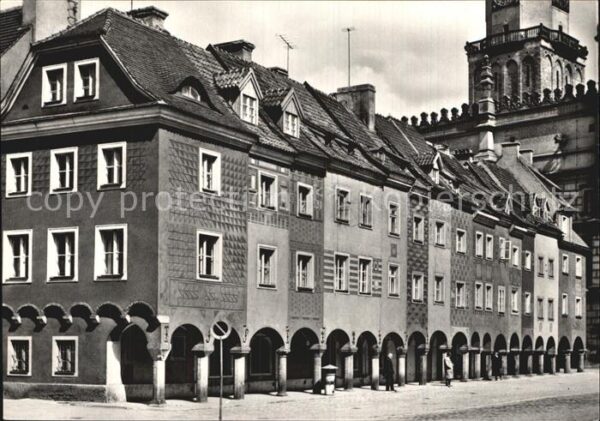 Poznan Posen Stary Rynek zrekonstruowane kamieniczki
