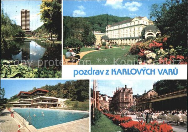 Karlovy Vary Hochhaus Weiher Hotel Schwimmbad Kurkon
