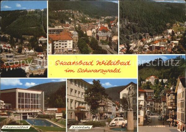 Wildbad Schwarzwald Teilansichten Thermalbad Kurplatz Stras
