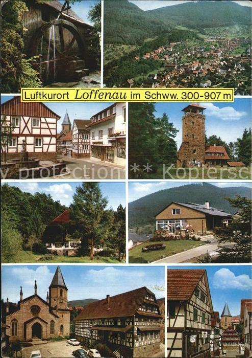 Loffenau Bad Herrenalb Mühle Panorama Dorfpartie Turm Gaststät