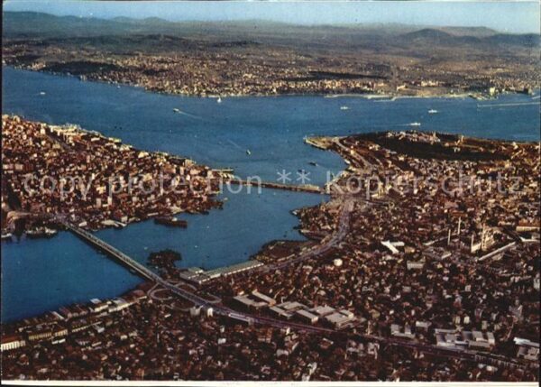 Istanbul Constantinopel Golden Horn Bridge and Bosphorus