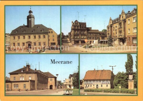 Meerane Rathaus Thälmann Platz Bahnhof Gasthof