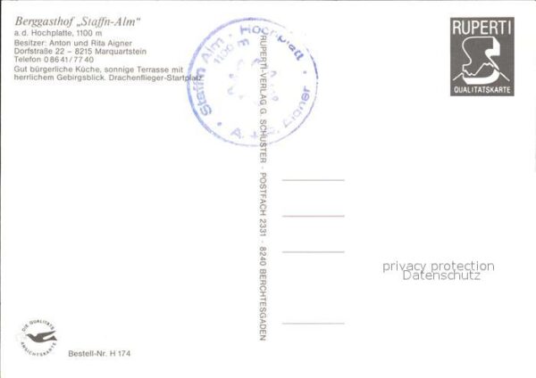 Marquartstein Berggasthof Staffn Alm Friedensrath Gip – Bild 2