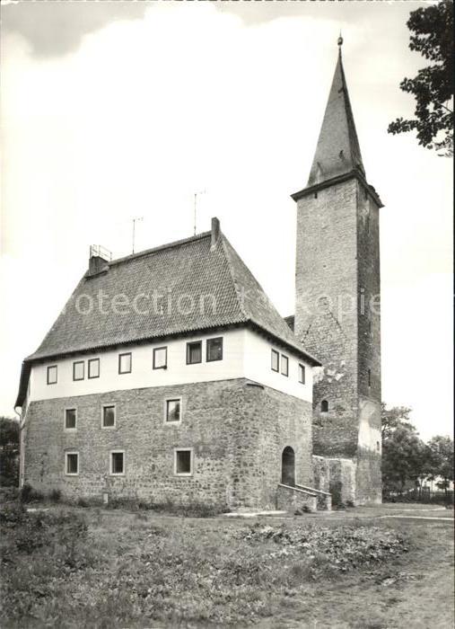 Niederrossla Ehem Wasserburg jetzt Gaststätte Dorfkl