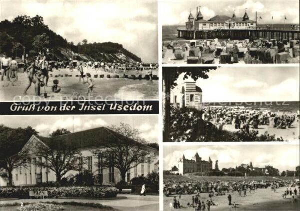 Insel Usedom Strand Heringsdorf Kulturhaus Ahlbeck S