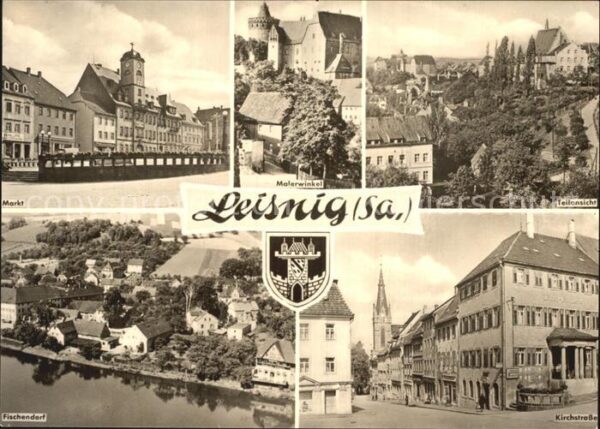 Leisnig Markt Malerwinkel Teilansicht Fischendo