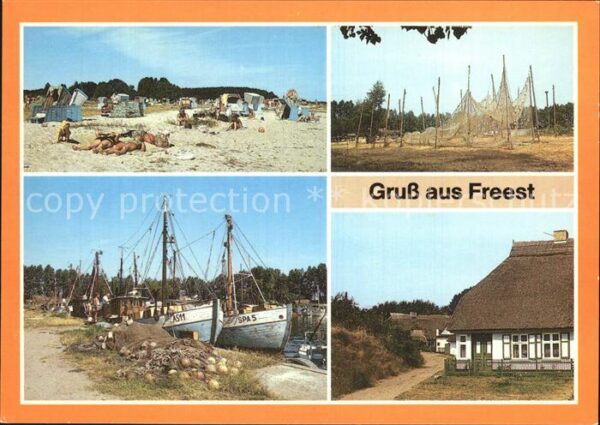 Freest Strand Aufgestellte Reusen Hafen Die Ec