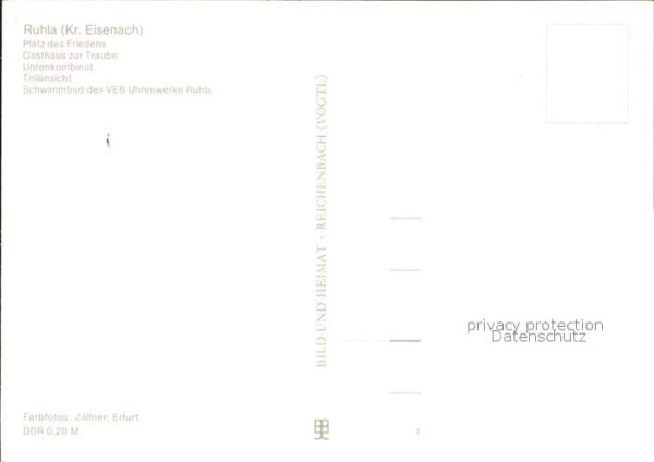 Ruhla PdF Gasthaus zur Traube Uhrenkombinat T – Bild 2