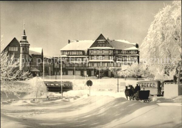 Oberhof Thueringen Thälmann Haus Pferdeschlitten