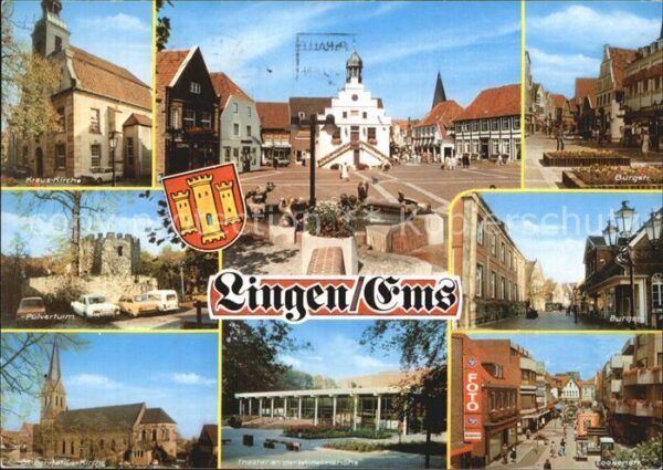Lingen Ems Kreuzkirche Marktplatz Burgstr Pulvertu
