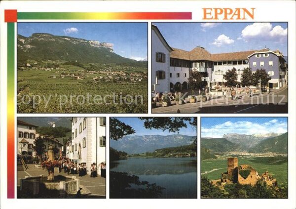 Eppan Suedtirol Panorama Montigglersee Schloss Hocheppa