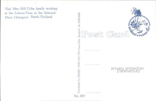 Handarbeit Nähen Thai Meo Hill-Tribe Family Chieng – Bild 2