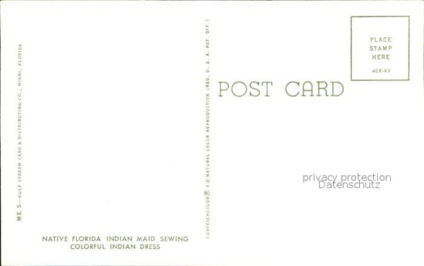 Naehmaschine Native Florida Indian Maid sewing color – Bild 2