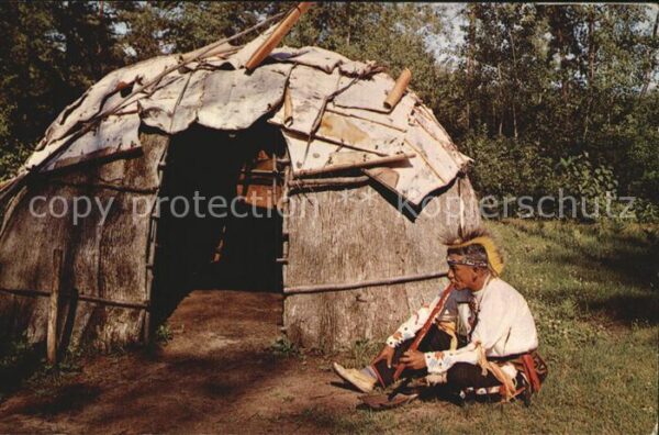 Indianer Native American Smoking the Peace Pipe