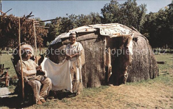Indianer Native American Chief Ne-gon-na-geseg and his Wife Mudw