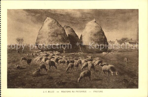 Millet Jean-Francois Moutons au Paturage