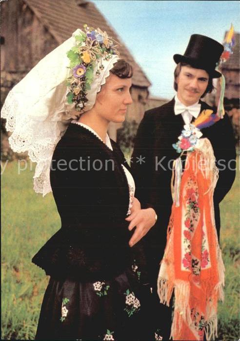 Hochzeit Niedersorbische Brautjungfer mit Brautf