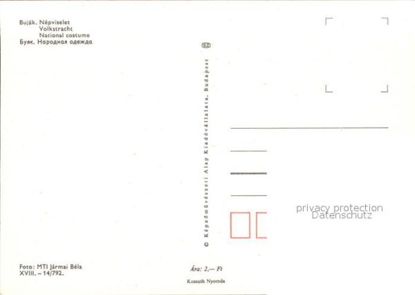 Trachten Ungarn Bujak Nepviselet – Bild 2