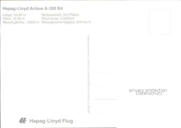 Flugzeuge Zivil Hapag-Lloyd Airbus A-300 B4 – Bild 2