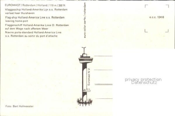 Schiffe Ships Navires Flaggenschiff Holland-Amerika Linie D. – Bild 2