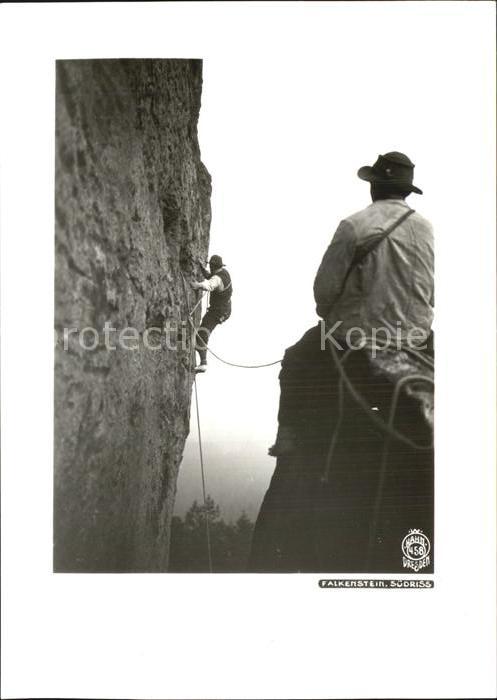 Foto Hahn Nr. 458 Falkenstein Südriss Erstbegehung O.