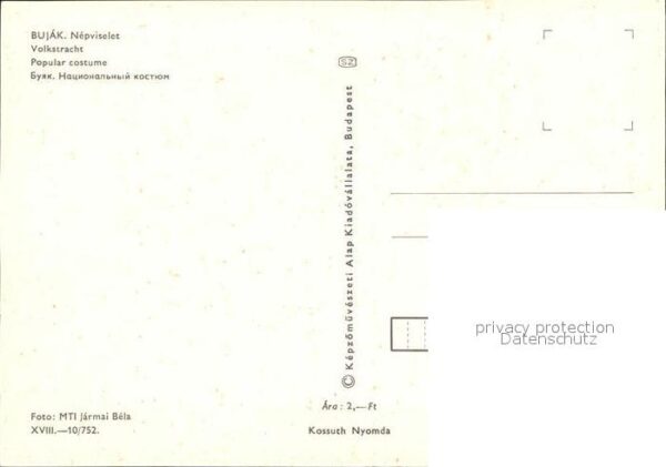 Trachten Ungarn Bujak Nepviselet – Bild 2