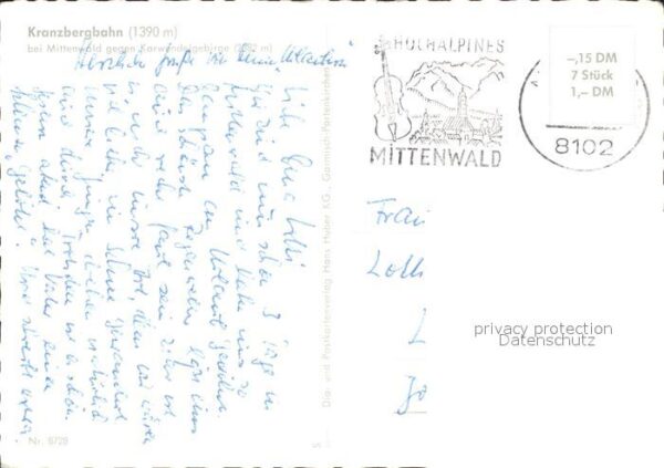 Seilbahn Kranzberg Mittenwald Karwendelgebirge – Bild 2