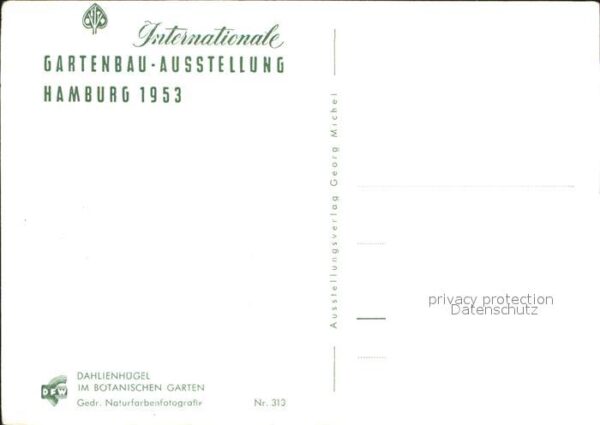 Gartenbauaustellung Hamburg Dahlienhügel Botanischer Garten – Bild 2
