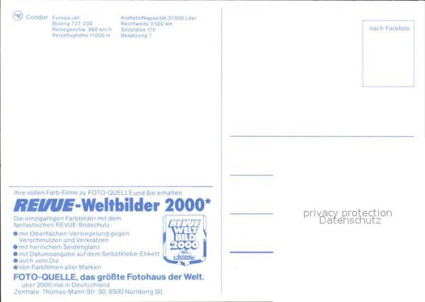 Flugzeuge Zivil Condor Europa-Jet Boeing 727-230 – Bild 2