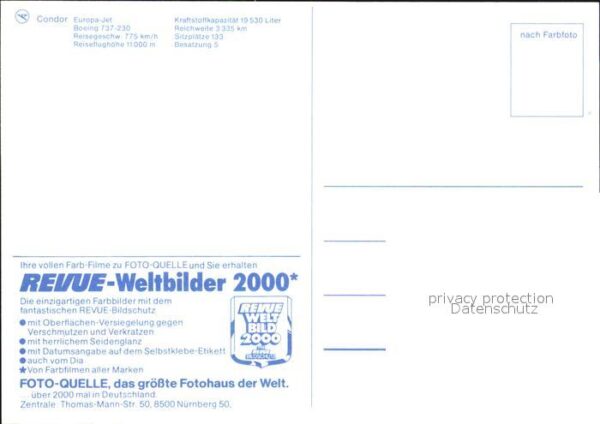Flugzeuge Zivil Condor Europa-Jet Boeing 737-230 – Bild 2