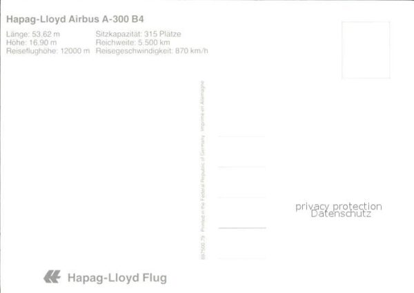 Flugzeuge Zivil Hapag-Lloyd Airbus A-300 B4 – Bild 2