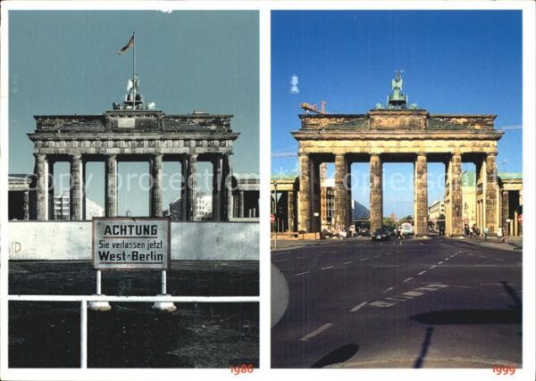 Brandenburgertor 1986 und 1999 Berlin