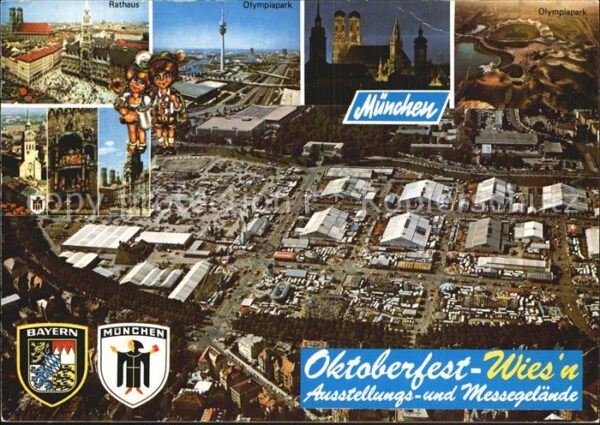 Oktoberfest München Fliegeraufnahme Ausstellungsgel