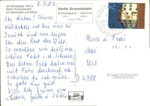 Seilbahn Säntis Schwägalp Gyrenspitz – Bild 2