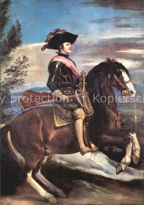 Kuenstlerkarte Velasquez Ritratto Filippo IV. di Spagn