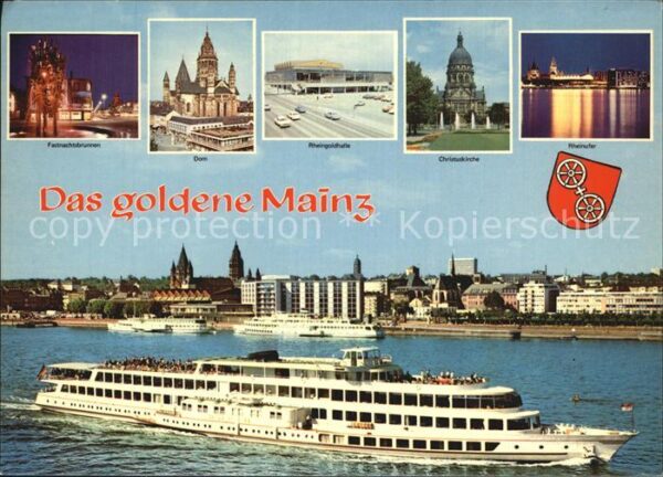 Motorschiffe Rhein Mainz Dom Christuskirche Rheingol