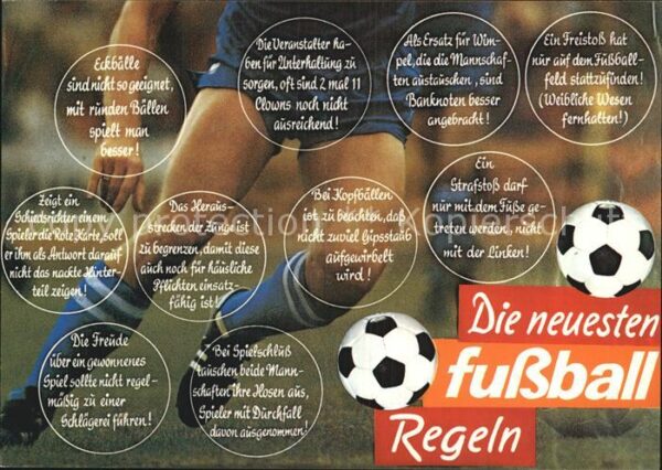 Fussball Fussball-Regeln Humor