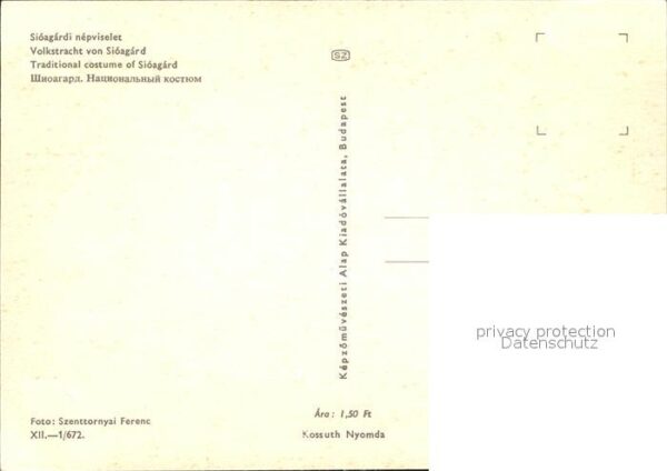 Trachten Ungarn Siogardi Nepviselet – Bild 2