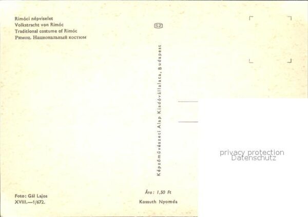 Trachten Ungarn Rimoci Nepviselet Rimoc – Bild 2