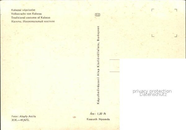 Trachten Ungarn Kalocsai Nepviselet – Bild 2