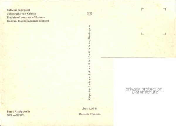Trachten Ungarn Kalocsai Nepviselet – Bild 2