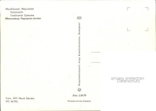 Trachten Ungarn Mezokövesd Nepviselet – Bild 2