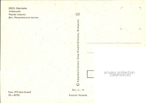 Trachten Ungarn Decs Nepviselet – Bild 2