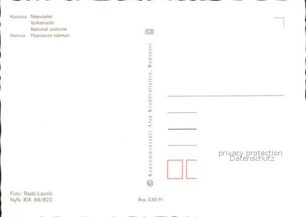Trachten Ungarn Kalocsa Nepviselet – Bild 2